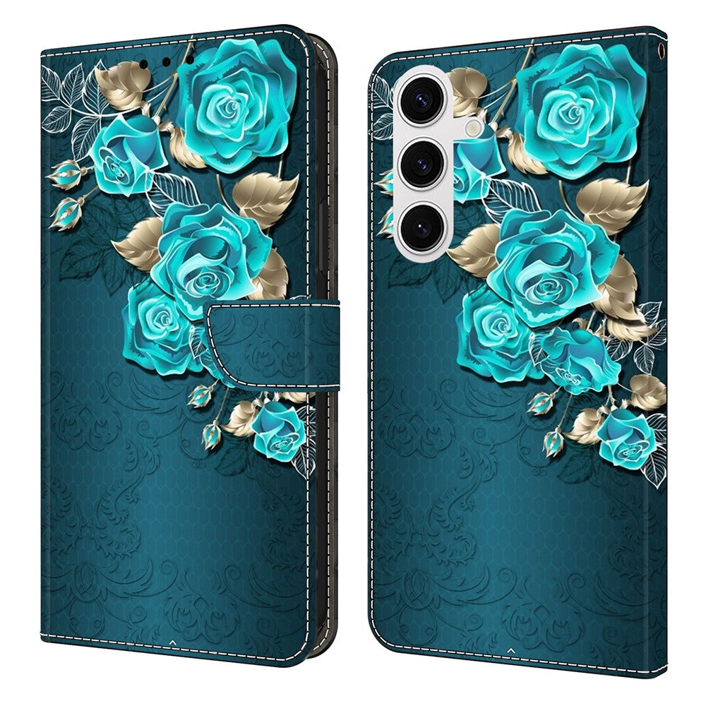 For Samsung Galaxy S26 Case Magnetic Clasp 3D Pattern Leather Wallet Phone Cover