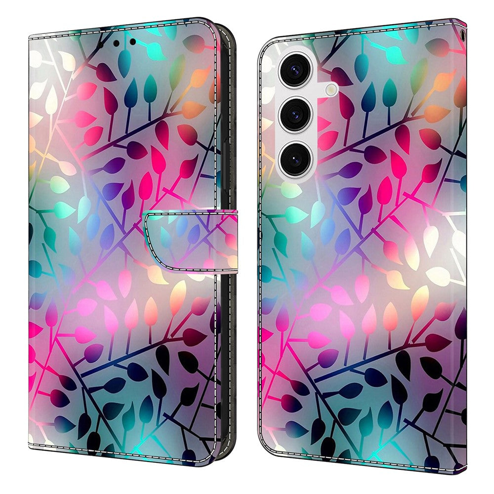 For Samsung Galaxy S26 Case Magnetic Clasp 3D Pattern Leather Wallet Phone Cover