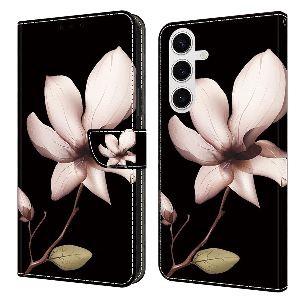 For Samsung Galaxy S26 Case Magnetic Clasp 3D Pattern Leather Wallet Phone Cover
