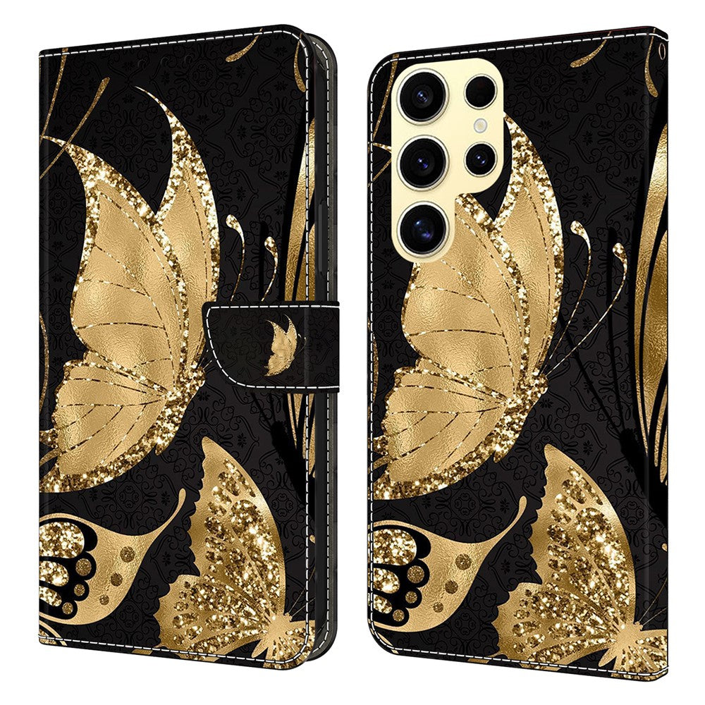For Samsung Galaxy S26 Ultra Case Magnetic Clasp 3D Pattern Leather Wallet Phone Cover