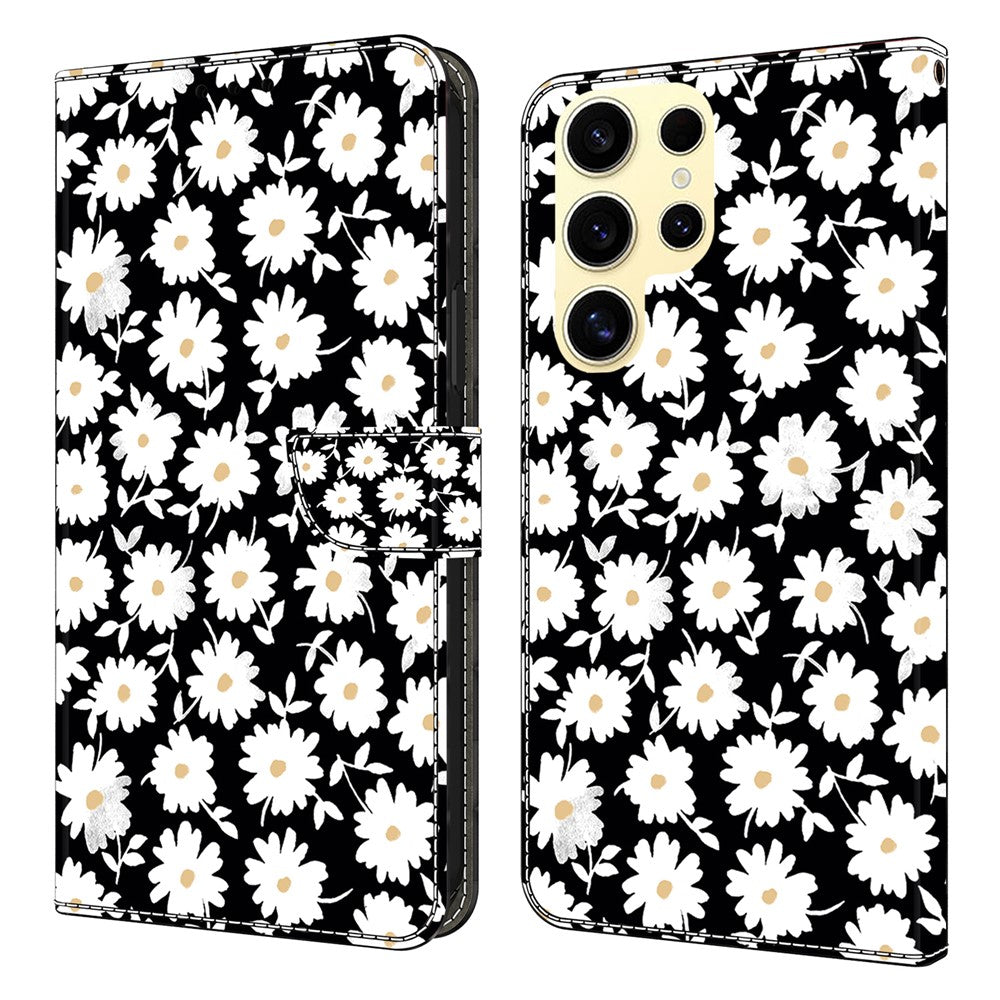 For Samsung Galaxy S26 Ultra Case Magnetic Clasp 3D Pattern Leather Wallet Phone Cover