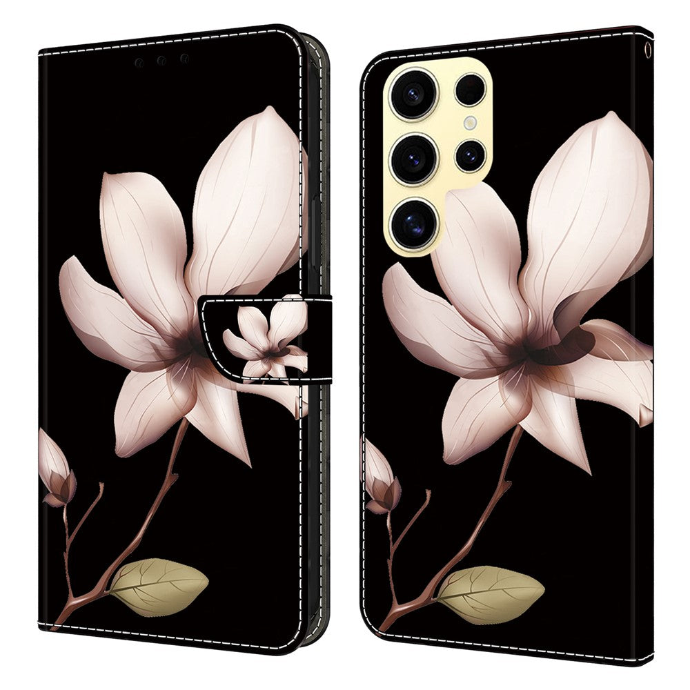 For Samsung Galaxy S26 Ultra Case Magnetic Clasp 3D Pattern Leather Wallet Phone Cover