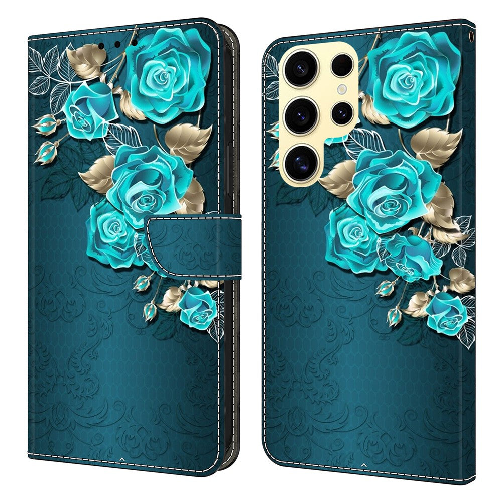 For Samsung Galaxy S26 Ultra Case Magnetic Clasp 3D Pattern Leather Wallet Phone Cover