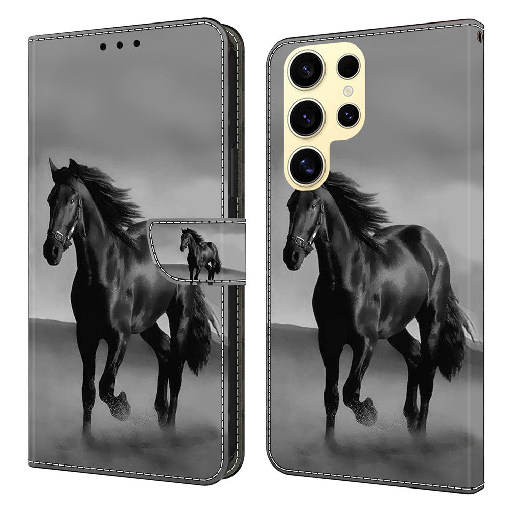 For Samsung Galaxy S26 Ultra Case Magnetic Clasp 3D Pattern Leather Wallet Phone Cover