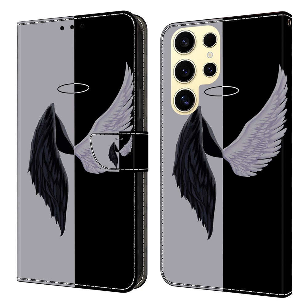 For Samsung Galaxy S26 Ultra Case Magnetic Clasp 3D Pattern Leather Wallet Phone Cover