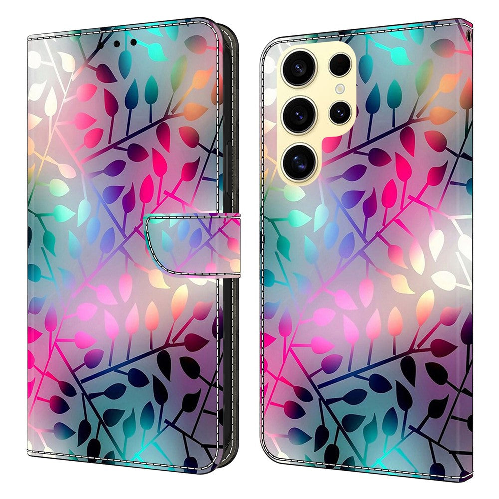 For Samsung Galaxy S26 Ultra Case Magnetic Clasp 3D Pattern Leather Wallet Phone Cover