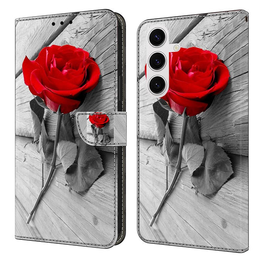 Galaxy S26+ Handyhülle – Magnetverschluss 3D-Muster Leder Brieftasche