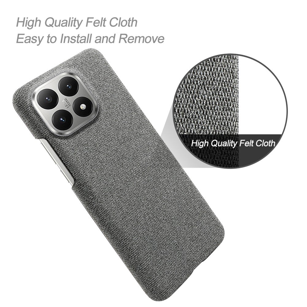 For Xiaomi 15T Phone Case Cloth Texture Anti-Scratch Protective PC Back Cover