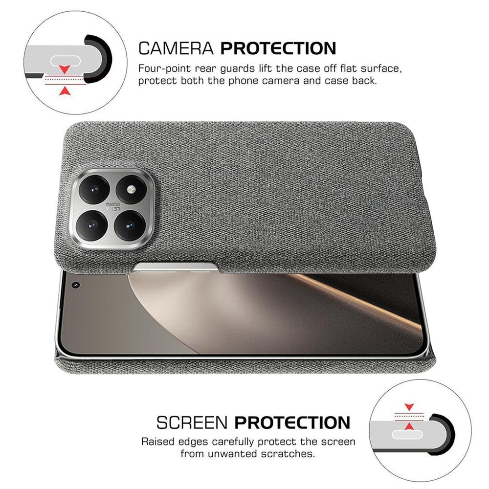 For Xiaomi 15T Phone Case Cloth Texture Anti-Scratch Protective PC Back Cover