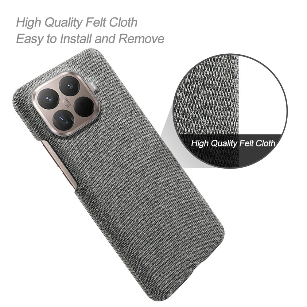 For Xiaomi 15T Pro Phone Case Cloth Texture Anti-Scratch Protective PC Back Cover