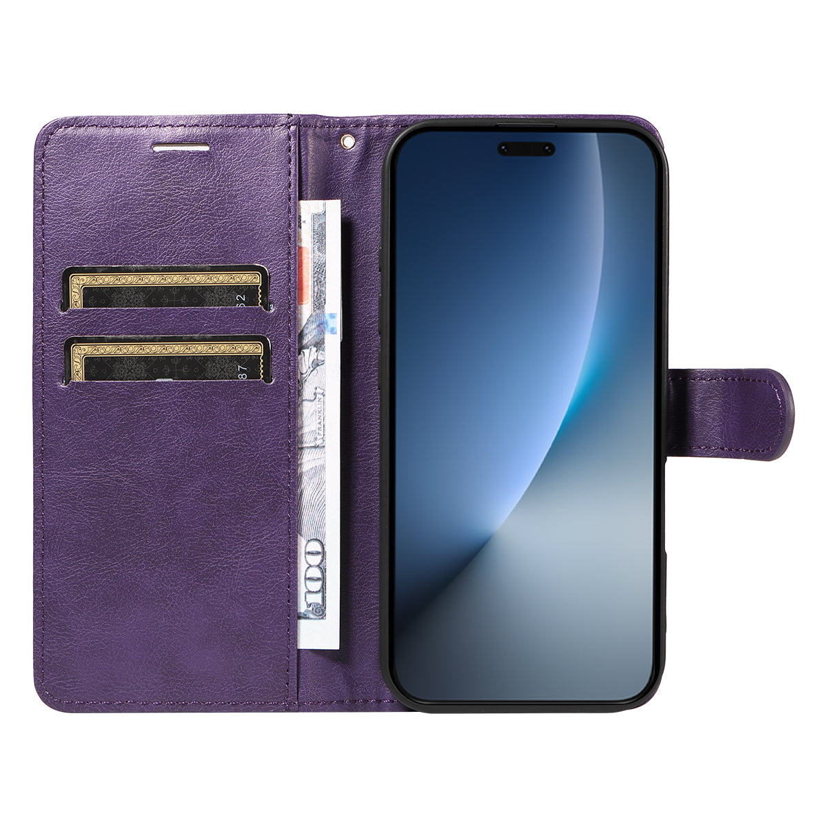 For Honor Magic8 Pro 5G Leather Wallet Case with Strap Solid Color Phone Stand Cover