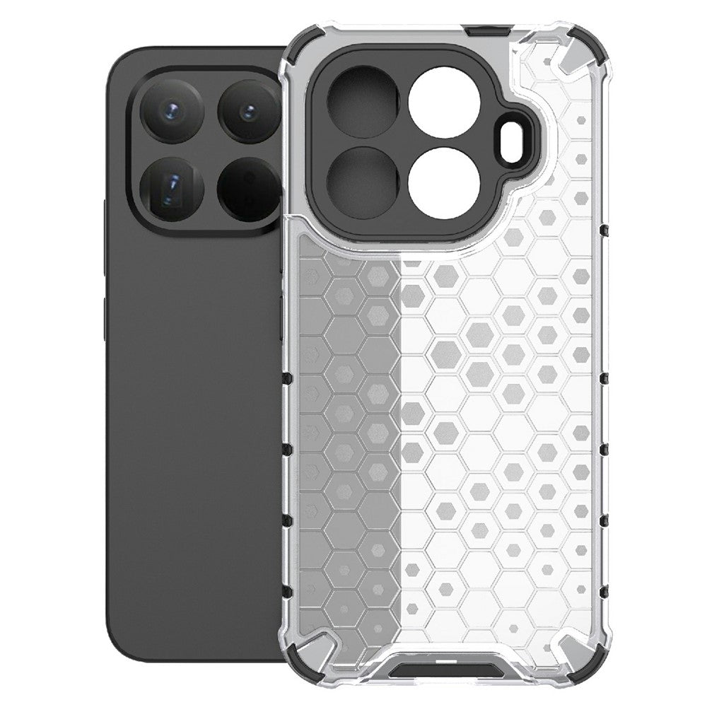 For Xiaomi 15T Pro Case PC + TPU Phone Cover Honeycomb Shape