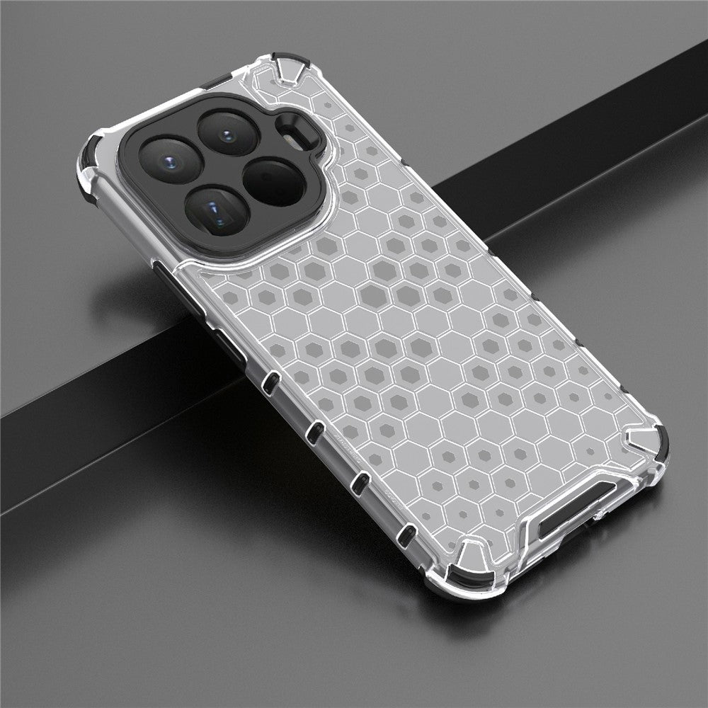 For Xiaomi 15T Pro Case PC + TPU Phone Cover Honeycomb Shape