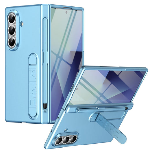 Galaxy Z Fold7 5G – Handyhülle aus Metall, Kunststoff und gehärtetem Glas, mit Ständer, mit Displayschutz, mit Stifthalter