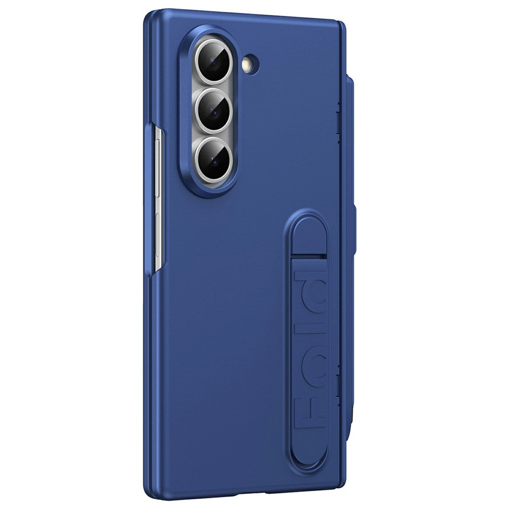 For Samsung Galaxy Z Fold5 5G Case Kickstand Hard PC Phone Cover with Tempered Glass Film / Stylus / Pen Slot