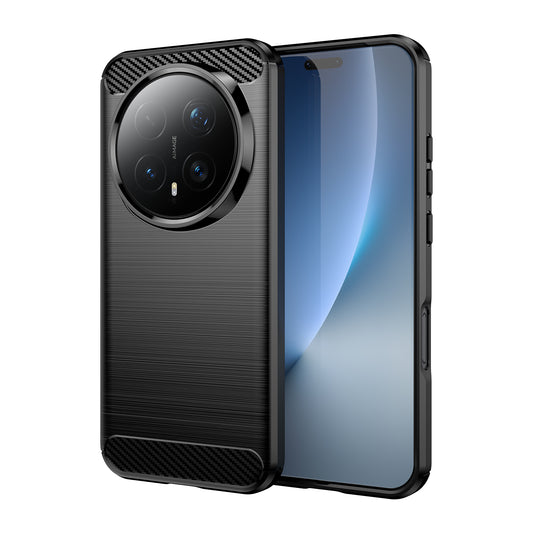 Honor Magic8 Pro 5G Handyhülle – WANLONFENG mit Displayschutzfolie der LS-Serie, großes Linsenloch, gebürstete Textur, TPU