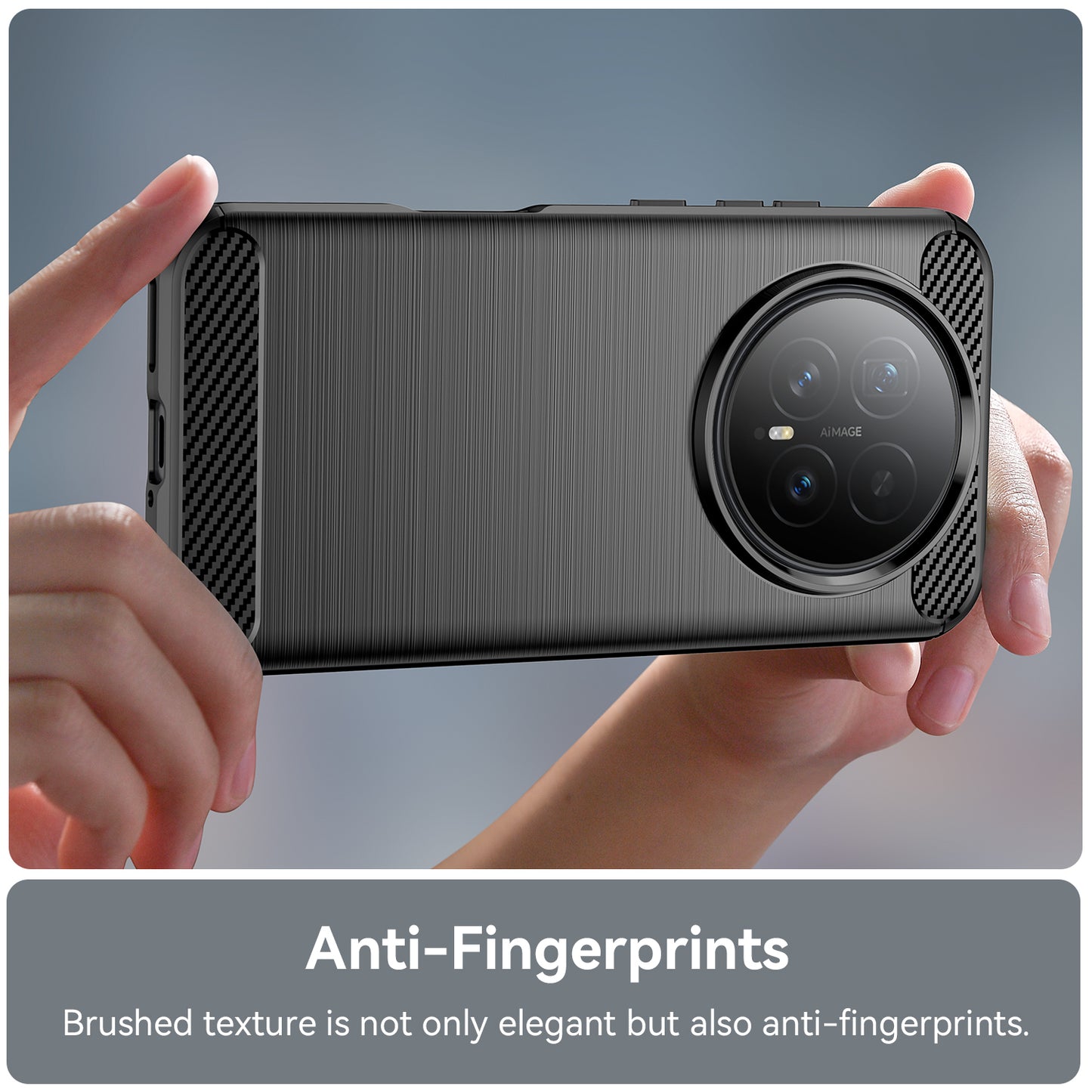 WANLONFENG For Honor Magic8 5G Case with Screen Film  LS Series Big Lens Hole Brushed Texture TPU Phone Cover