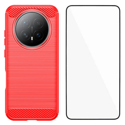 Honor Magic8 5G Handyhülle – WANLONFENG mit Displayschutzfolie der LS-Serie, großes Linsenloch, gebürstete Textur, TPU