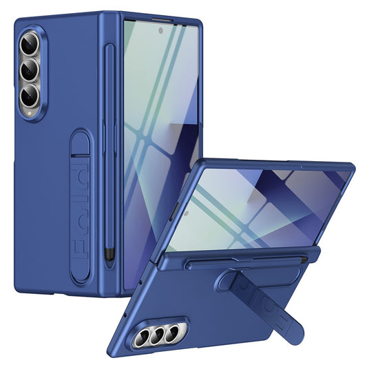 Galaxy Z Fold4 5G – Handyhülle aus Metall, Kunststoff und gehärtetem Glas, mit Ständer, mit Displayschutz, mit Stifthalter