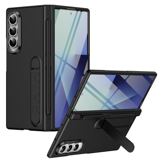 Galaxy Z Fold4 5G – Handyhülle aus Metall, Kunststoff und gehärtetem Glas, mit Ständer, mit Displayschutz, mit Stifthalter