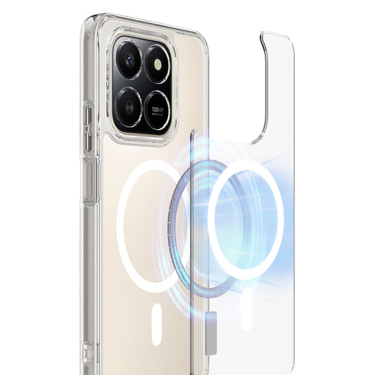 Honor 400 Smart 5G / Honor X7d 4G / Honor X7d 5G / Honor 400 Smart 4G Transparente Handyhülle – Magnetisch, aus TPU + Acryl-Rückseite