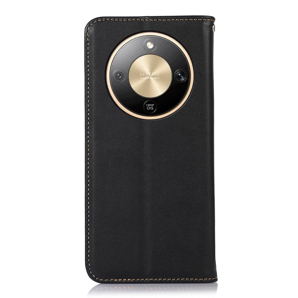 KHAZNEH For Honor Magic8 Lite 5G / X9d 5G / X70 5G Case Wallet Genuine Cow Leather Phone Cover Nappa Texture