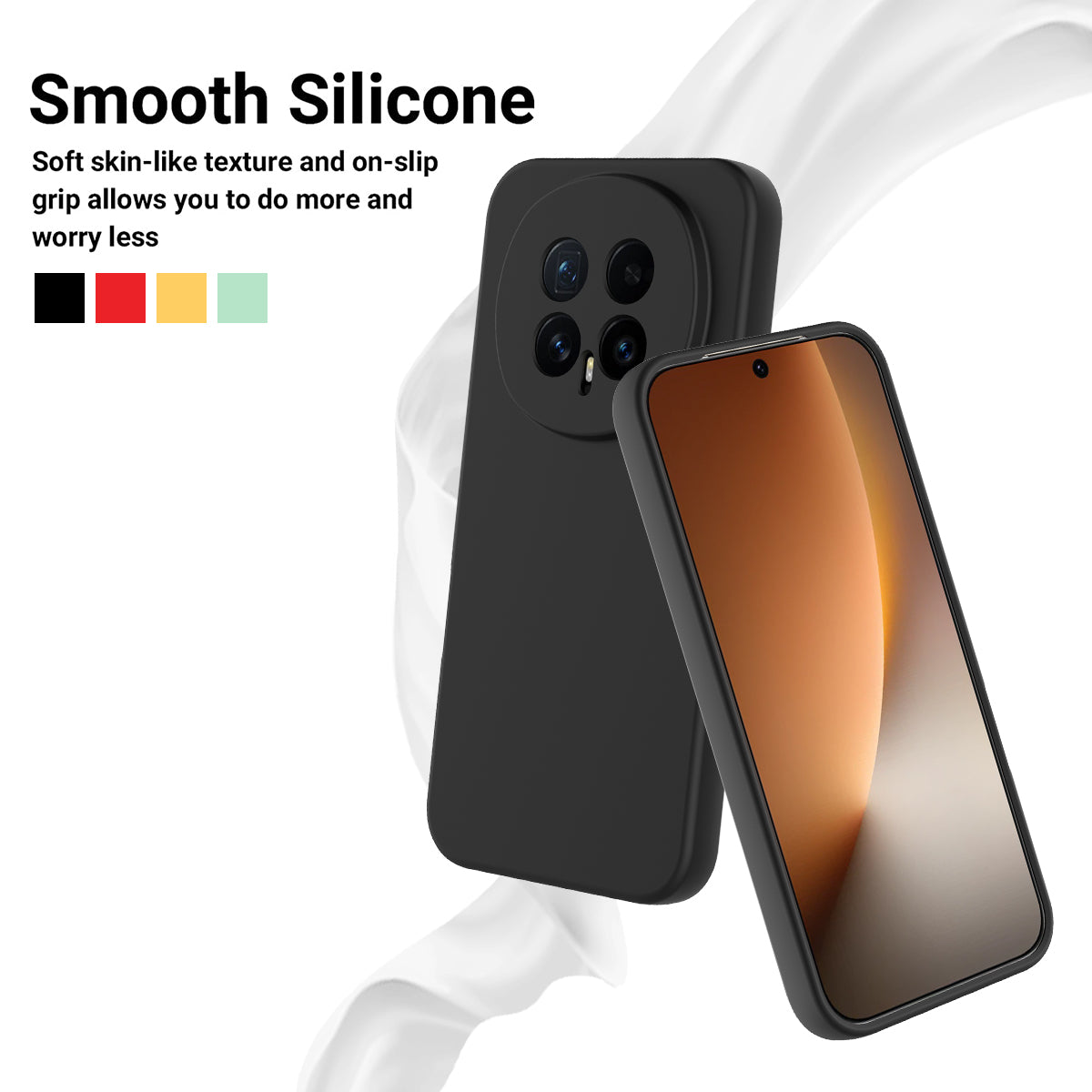 For Honor Magic8 5G Liquid Silicone Case Phone Back Cover with Hand Strap