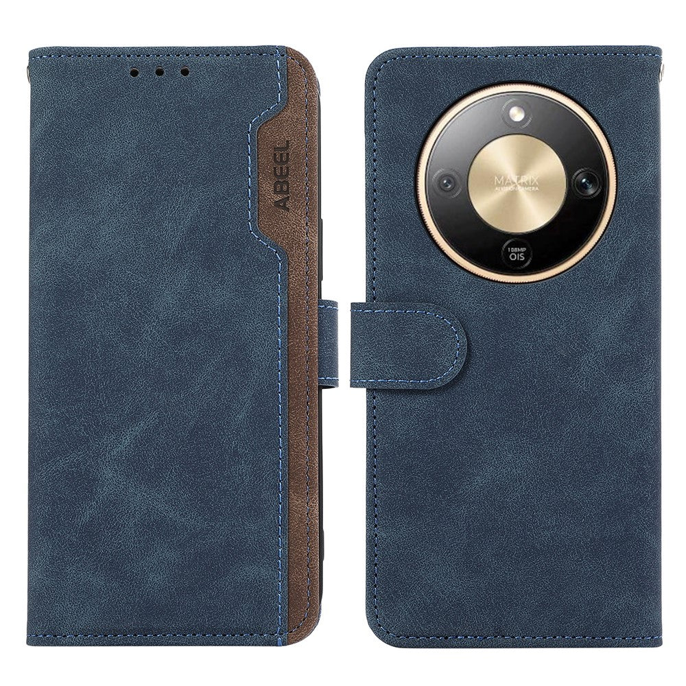 ABEEL For Honor Magic8 Lite 5G / X70 5G / X9d 5G Case Color Splicing Leather Flip Phone Cover RFID Blocking