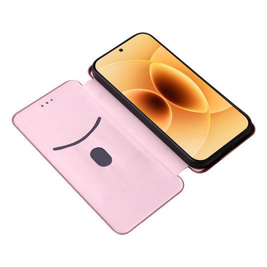 Xiaomi 17 Handyhülle – aus sturzsicherem PU-Leder mit Kohlefaser-Textur