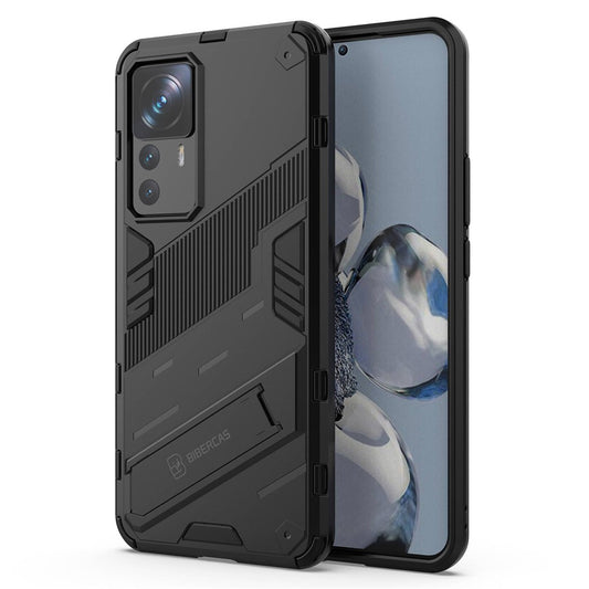 Xiaomi 12T Pro 5G Handyhülle – Fallschutz- aus hartem PC + weichem TPU, stoßfeste mit Ständer