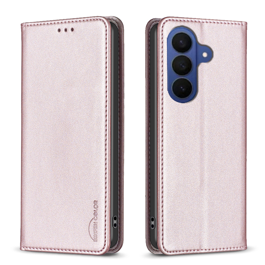 BINFEN COLOR For Samsung Galaxy A57 5G Leather Case  BF18 Phone Stand Cover with Card Slots