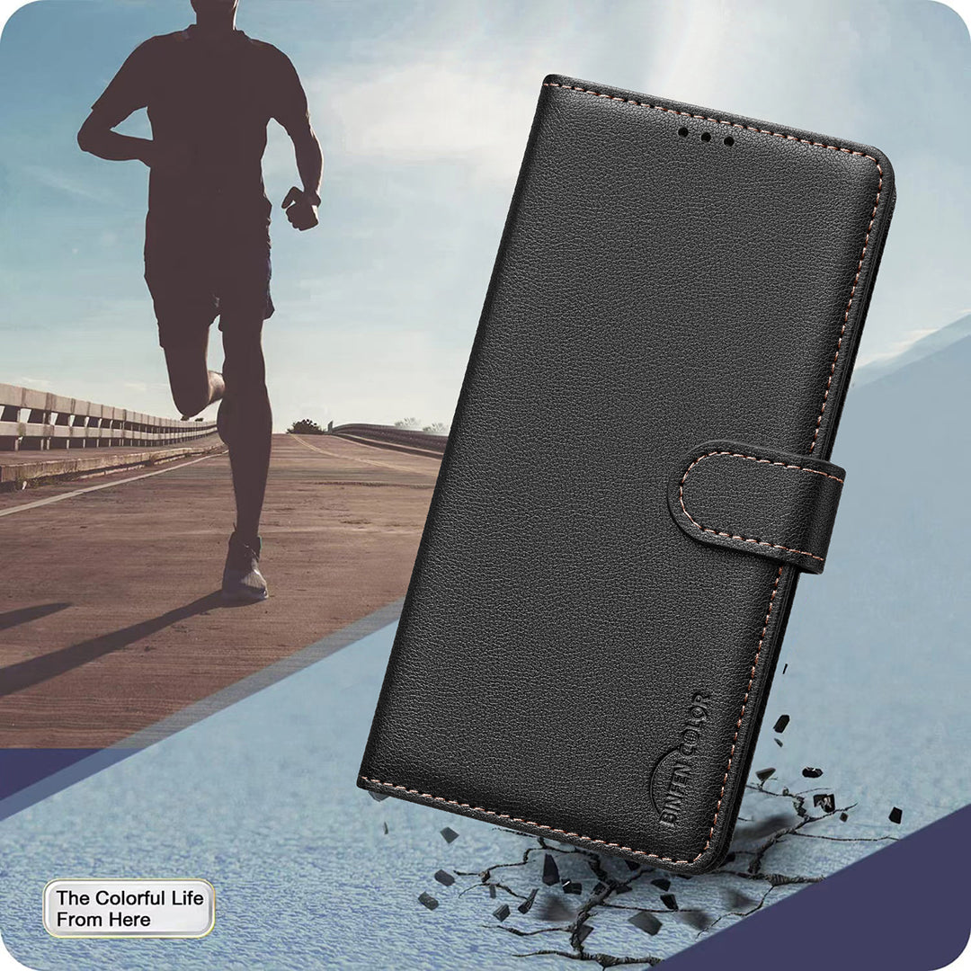 BINFEN COLOR For Samsung Galaxy A27 5G Leather Case  BF32 Wallet RFID Blocking Phone Cover