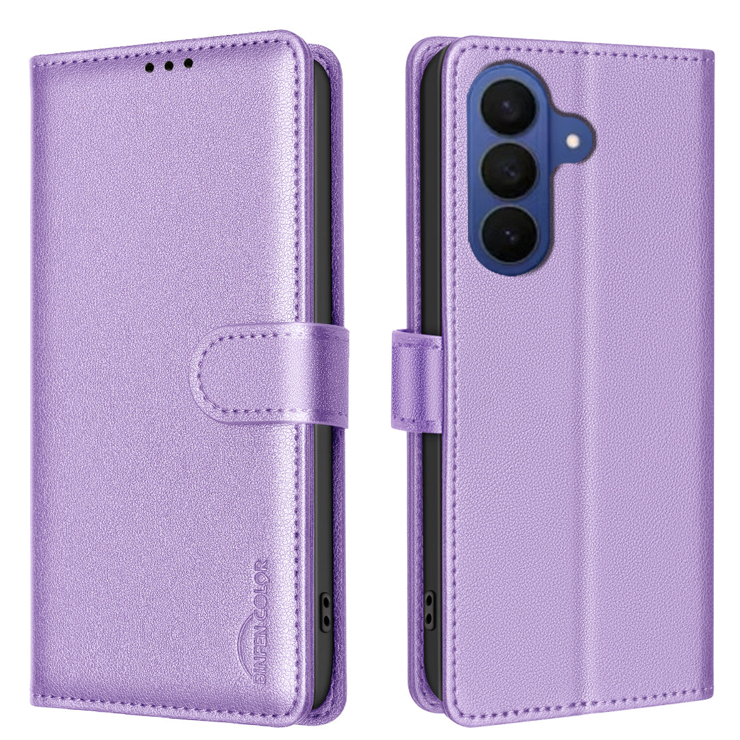 BINFEN COLOR For Samsung Galaxy A27 5G Leather Case  BF32 Wallet RFID Blocking Phone Cover