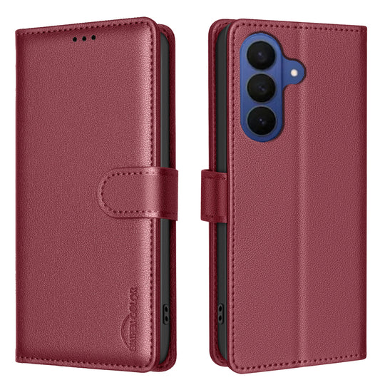 Galaxy S26+ Wallet-Handyhülle – BINFEN COLOR Ledertasche BF32 RFID-blockierende