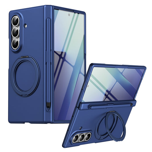 Galaxy Z Fold7 5G – Handyhülle aus Metall, Kunststoff und gehärtetem Glas, mit Ständer, mit Displayschutz, mit Stifthalter