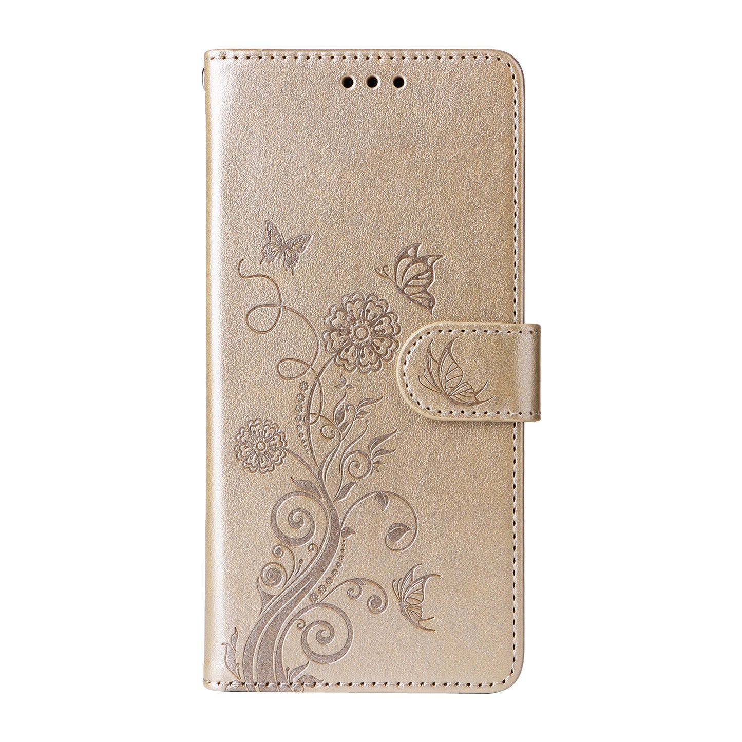For Google Pixel 10a Leather Case Butterfly Floral Imprint Wallet Stand Cover