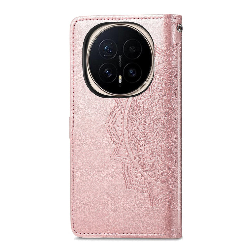 Honor Magic8 Pro 5G Wallet-Handyhülle – Aus geprägtem Mandala-Leder, mit Magnetverschluss & Klappverschluss