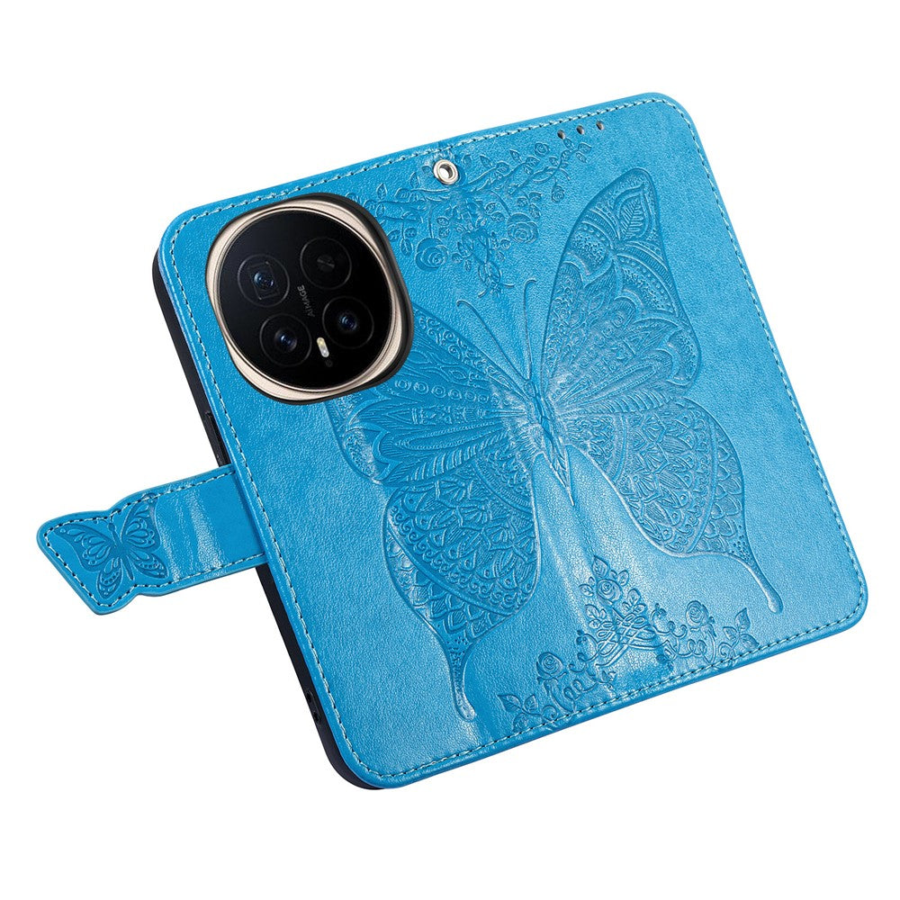For Honor Magic8 Pro 5G Case with Strap Butterfly Pattern PU Leather Wallet Phone Cover