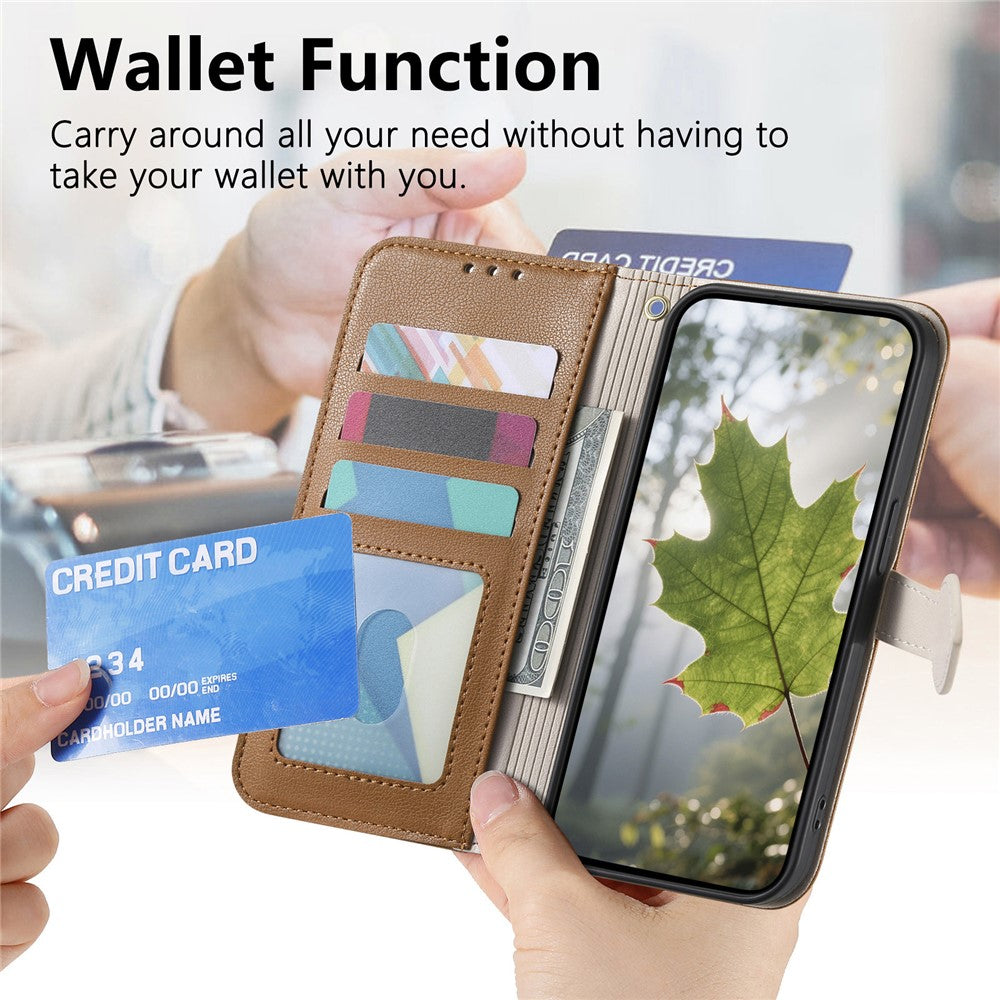 For Honor 400 Pro 5G (Global) Stand Case Leaf Shape Magnetic Clasp Leather Phone Cover with Hand Strap