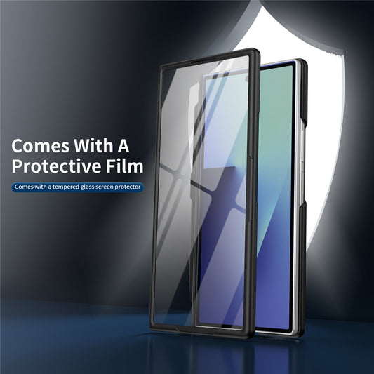 Galaxy Z Fold6 5G – Handyhülle aus Metall, Kunststoff und gehärtetem Glas, mit Ständer, mit Displayschutz, mit Stifthalter