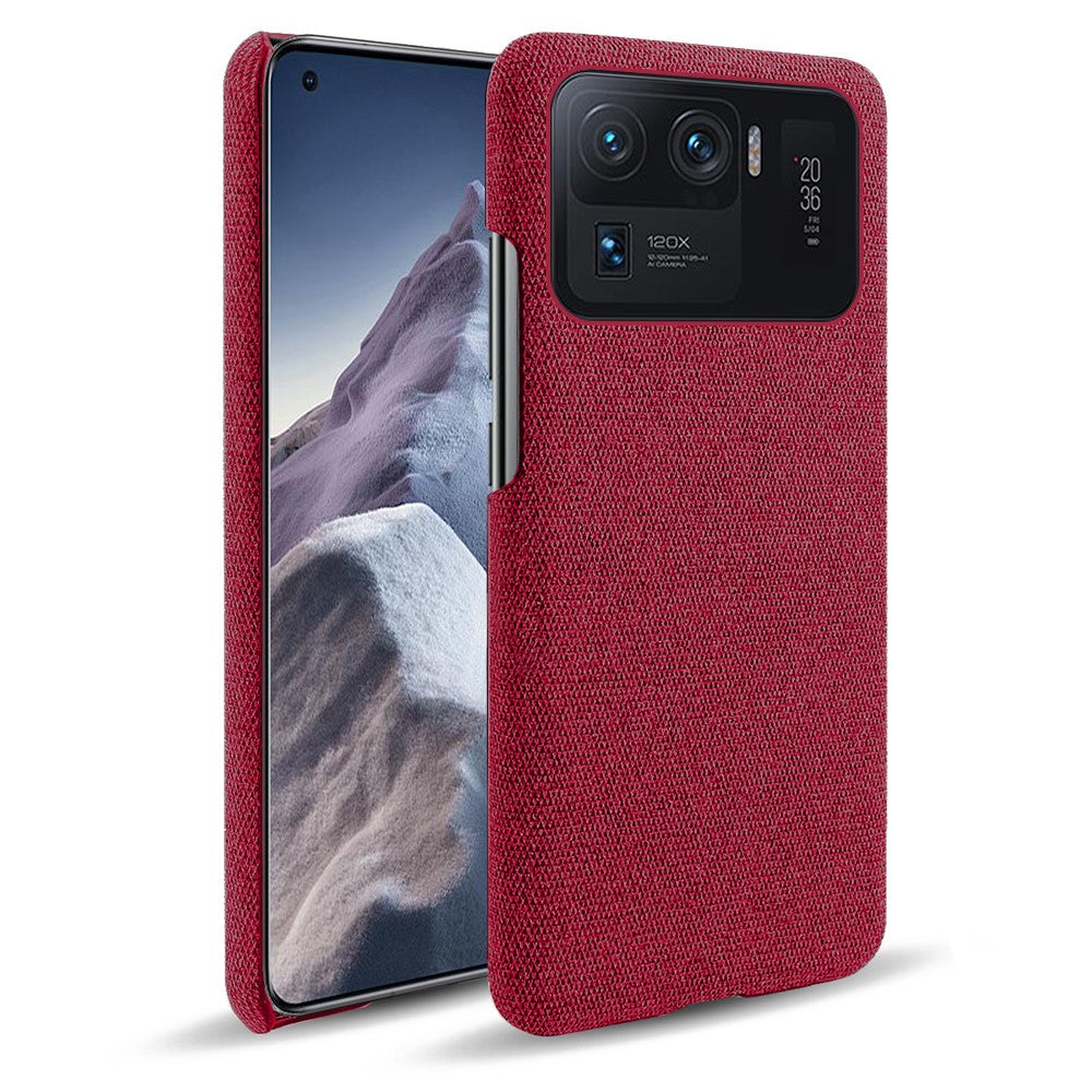 For Xiaomi Mi 11 Ultra Phone Case Cloth Texture Anti-Scratch Protective PC Back Cover