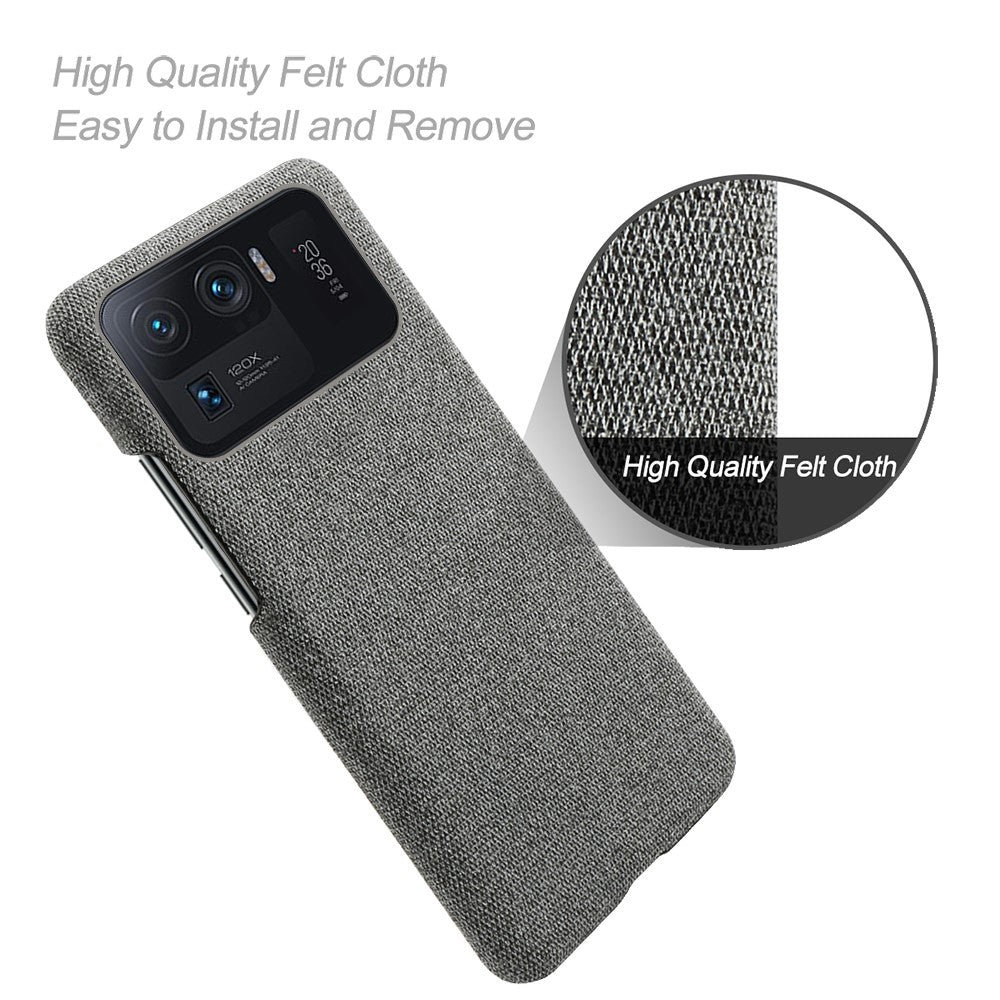 For Xiaomi Mi 11 Ultra Phone Case Cloth Texture Anti-Scratch Protective PC Back Cover