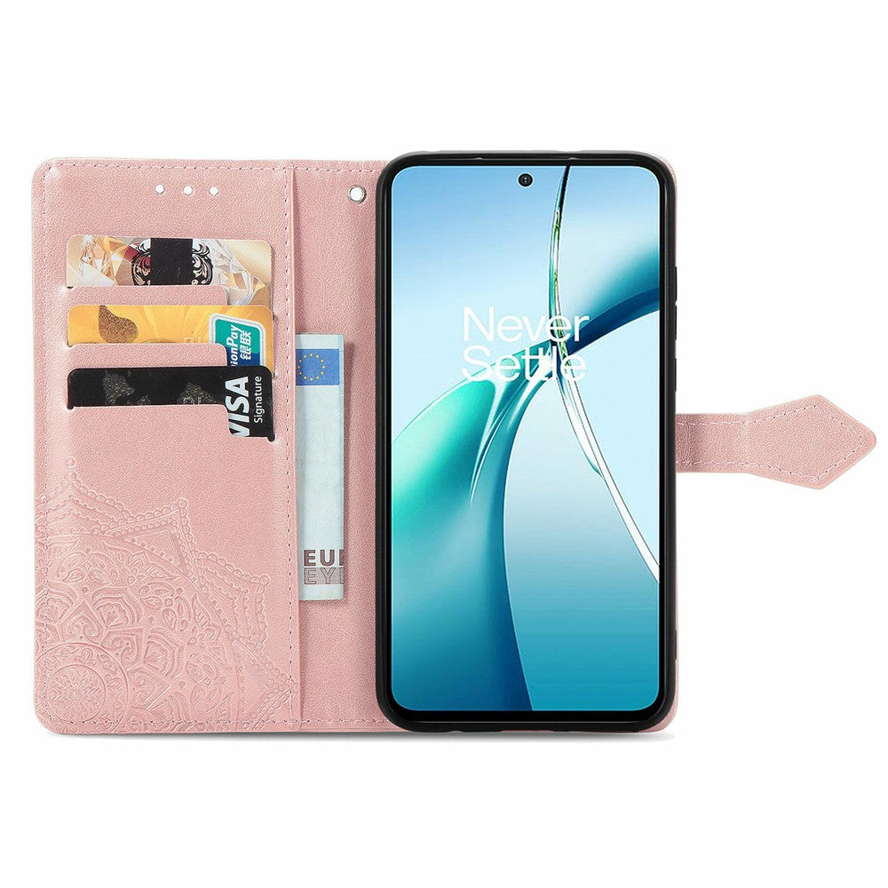 Honor 400 Smart 5G  /  400 Smart 4G  /  X7d 4G  /  X7d 5G Wallet-Handyhülle – Aus geprägtem Mandala-Leder, mit Magnetverschluss & Klappverschluss