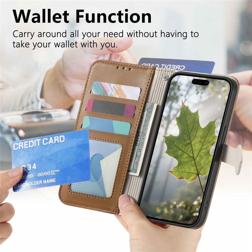 Stand Case for Honor 400 Smart 5G  /  400 Smart 4G  /  X7d 4G  /  X7d 5G Leaf Shape Magnetic Clasp Leather Phone Cover with Hand Strap