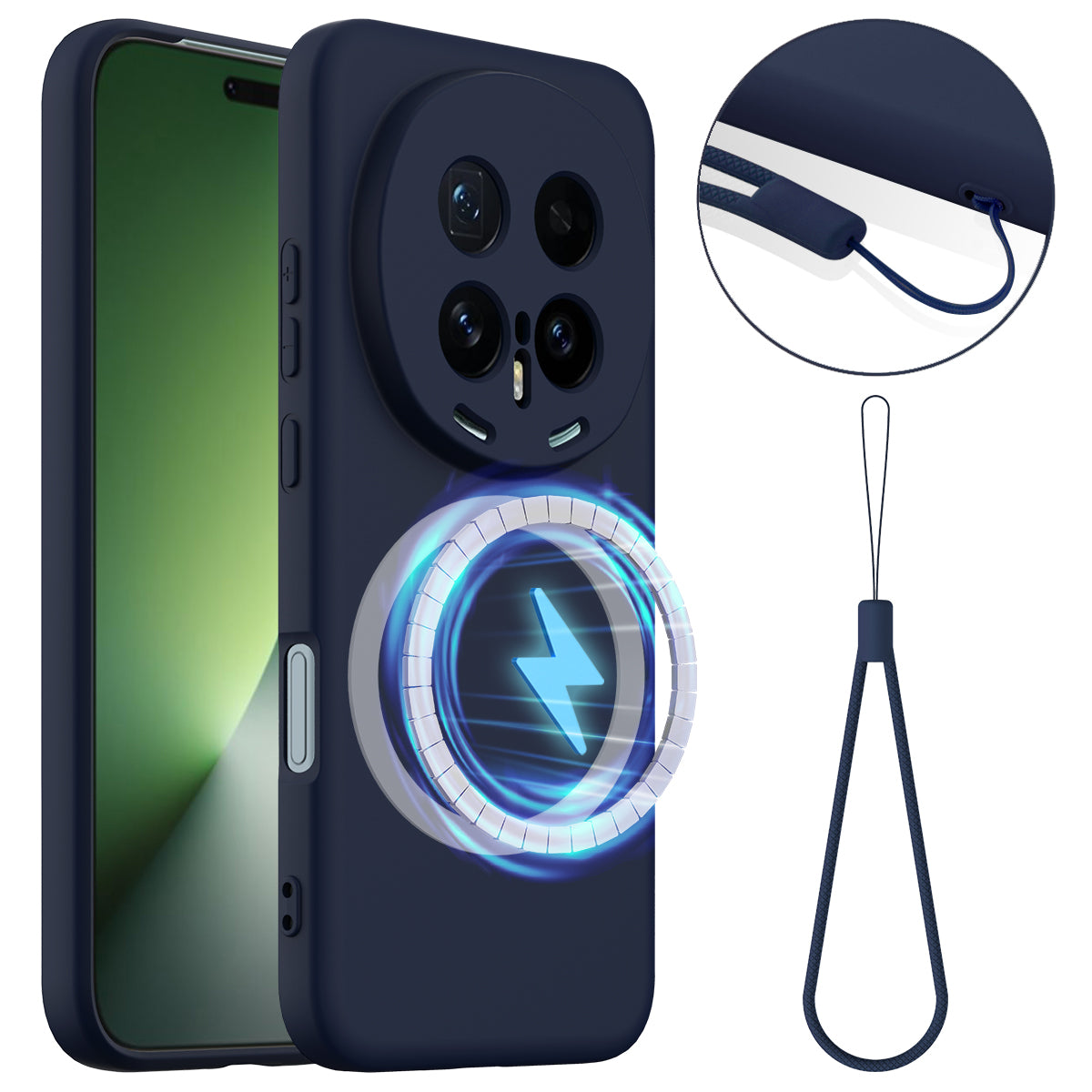 Honor Magic8 Pro 5G Magnetische Handyhülle – Schutzhülle aus stoßfestem Flüssigsilikon
