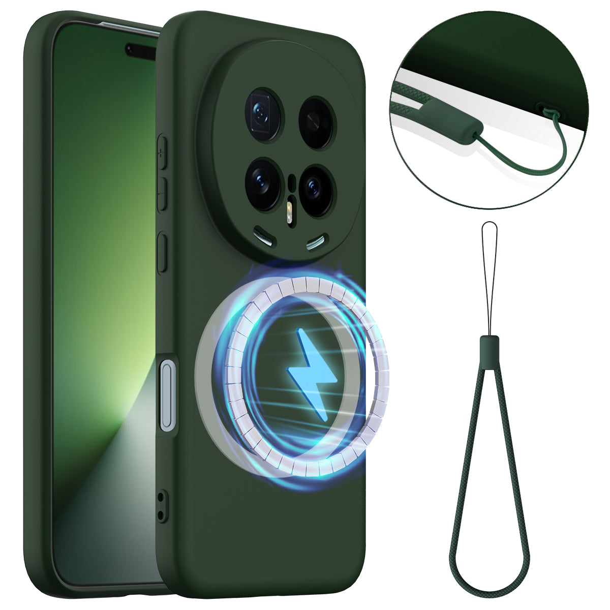 Honor Magic8 Pro 5G Magnetische Handyhülle – Schutzhülle aus stoßfestem Flüssigsilikon