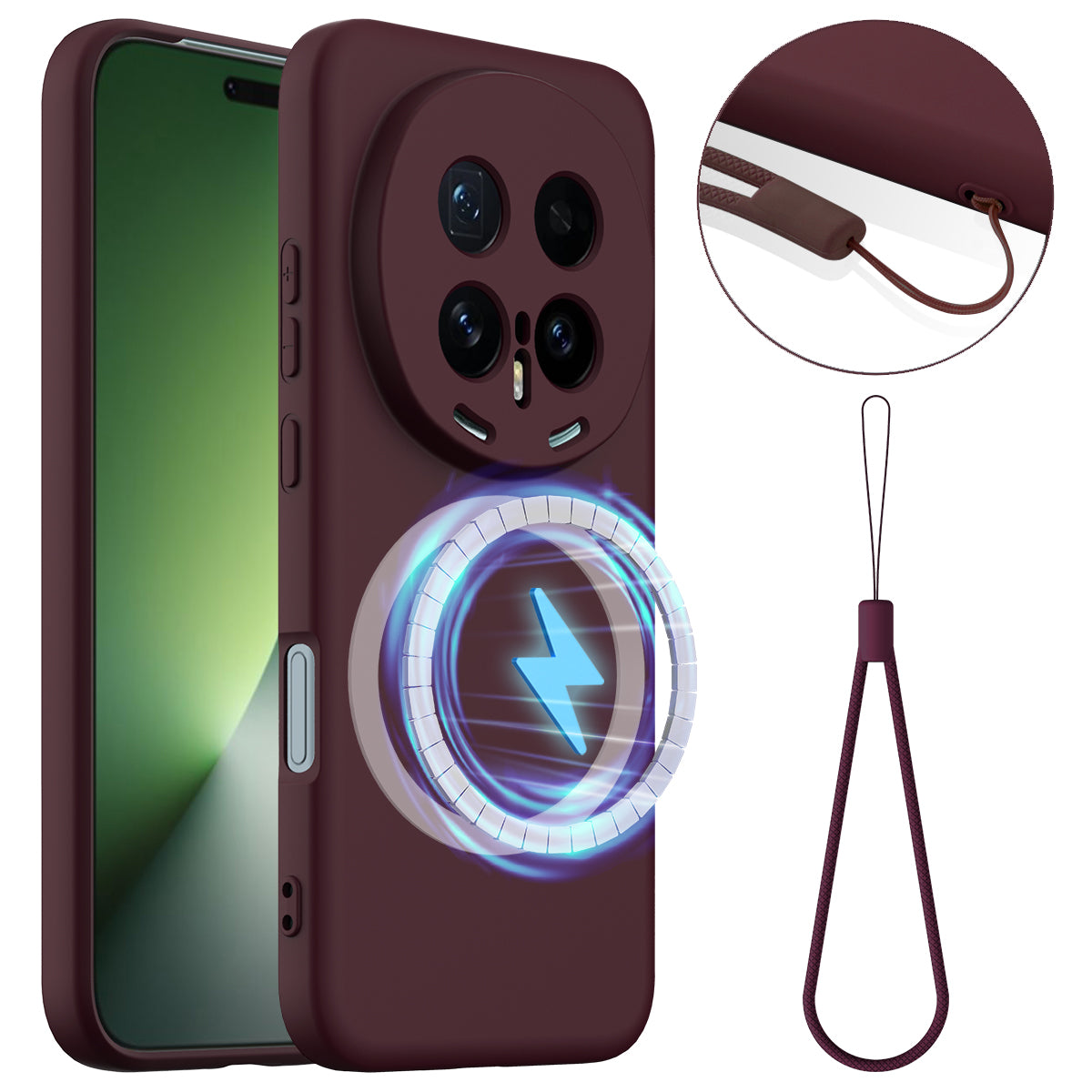 Honor Magic8 Pro 5G Magnetische Handyhülle – Schutzhülle aus stoßfestem Flüssigsilikon