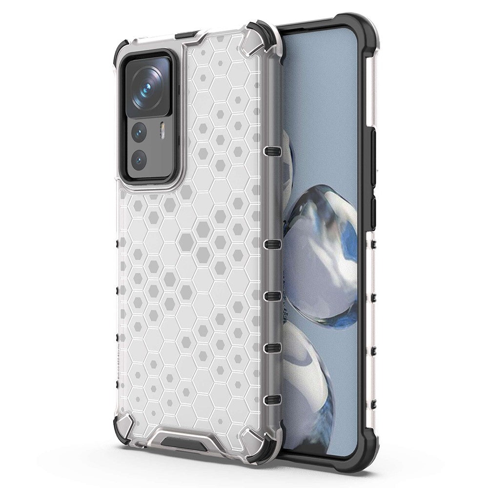For Xiaomi 12T Pro 5G Honeycomb Texture TPU + PC Phone Cover Shockproof Protective Case