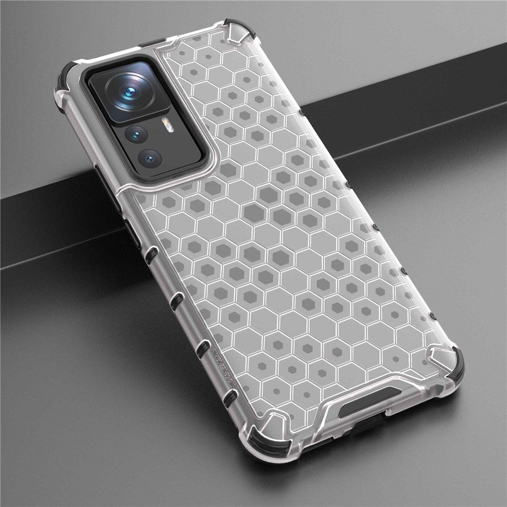 For Xiaomi 12T Pro 5G Honeycomb Texture TPU + PC Phone Cover Shockproof Protective Case