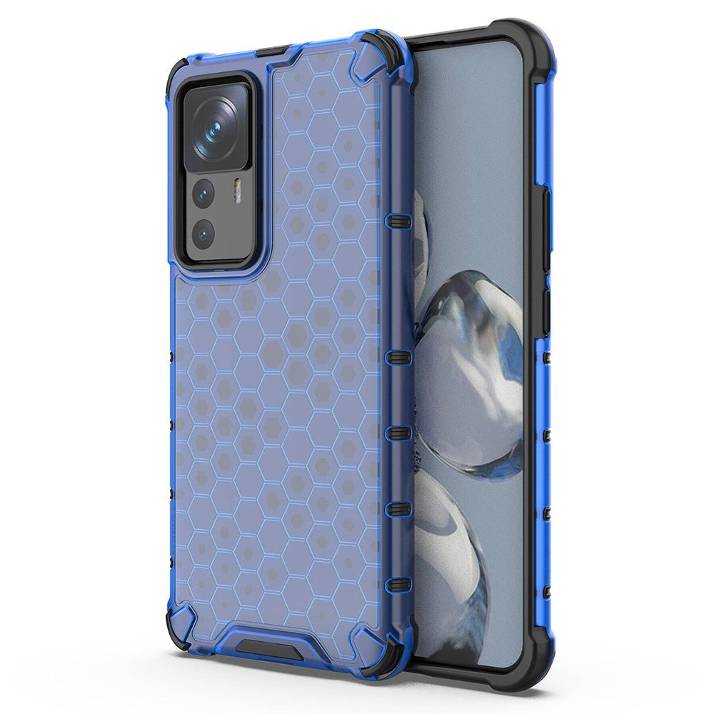 For Xiaomi 12T Pro 5G Honeycomb Texture TPU + PC Phone Cover Shockproof Protective Case